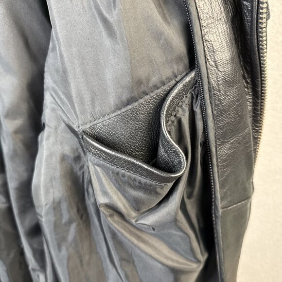 Vintage Wilsons Leather Jacket Mens Size‎ XXL Black Biker Bomber Rock Punk Heavy - Picture 9 of 15